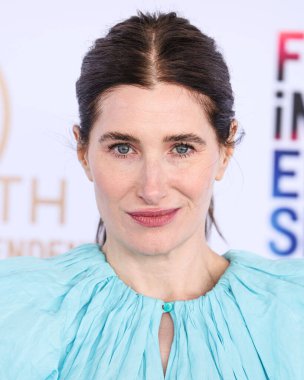 Kathryn Hahn wearing a Rochas dress arrives at the 40th Annual Film Independent Spirit Awards 2025 held at the Santa Monica Beach on February 22, 2025 in Santa Monica, Los Angeles, California, United States.  clipart