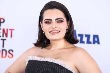 Nava Mau, Tanner Fletcher elbisesi, Roger Vivier çantası ve Marc Jacobs ayakkabıları ile 22 Şubat 2025 'te Santa Monica, Los Angeles, Kaliforniya' da düzenlenen 40.