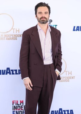 Sebastian Stan arrives at the 40th Annual Film Independent Spirit Awards 2025 held at the Santa Monica Beach on February 22, 2025 in Santa Monica, Los Angeles, California, United States.  clipart