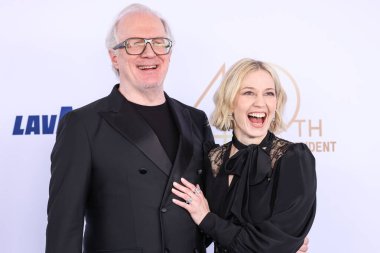Tracy Letts ve Carrie Coon, 22 Şubat 2025 'te Santa Monica Plajı' nda düzenlenen 40. Yıllık Bağımsız Film Ödülleri 'ne geldiler..