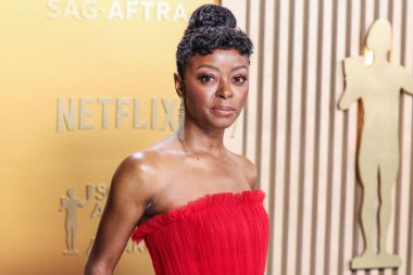 Louis Vuitton elbisesi ve Lagos mücevheri giyen Danielle Deadwyler, 23 Şubat 2025 'te Los Angeles, Kaliforniya, ABD' deki Shrine Auditorium ve Expo Hall 'da düzenlenen 31..     