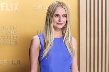 Carolina Herrera elbisesi giyen Justine Lupe, 23 Şubat 2025 'te ABD' nin Kaliforniya eyaletinin Los Angeles kentinde düzenlenen Shrine Konser Salonu ve Fuar Salonu 'nda düzenlenen 31.. 