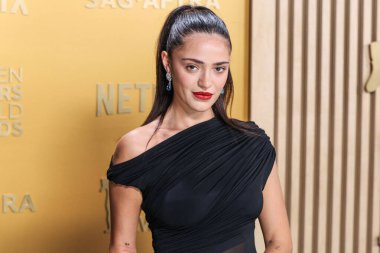 Filozofi di Lorenzo Serafini elbisesi giyen Luna Blaise, 23 Şubat 2025 'te Los Angeles, Kaliforniya, ABD' deki Shrine Oditoryum ve Fuar Salonu 'nda düzenlenen 31.. 