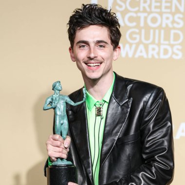 'A Complete Unknown' başrolünde bir Erkek Oyuncu 'nun En İyi Performansı ödülünün sahibi Timothee Chalamet, 23 Şubat 2025' te LA, CA 'de Shrine Auditorium ve Expo Hall' da düzenlenen 31.