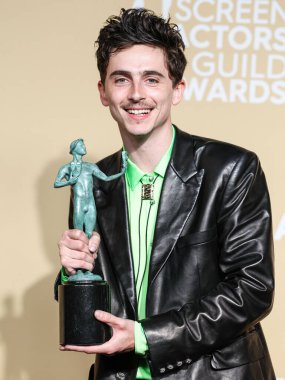 'A Complete Unknown' başrolünde bir Erkek Oyuncu 'nun En İyi Performansı ödülünün sahibi Timothee Chalamet, 23 Şubat 2025' te LA, CA 'de Shrine Auditorium ve Expo Hall' da düzenlenen 31.