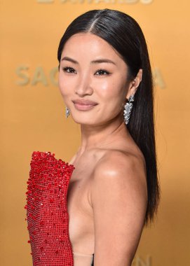 Cartier mücevherli bir Giorgio Armani Prive elbisesi giyen Anna Sawai, 23 Şubat 2025 'te ABD' nin Kaliforniya eyaletinin Los Angeles kentindeki Shrine Oditoryum ve Expo Hall 'da düzenlenen 31.. 