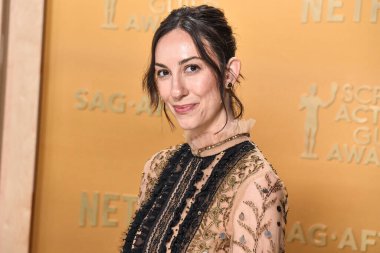 Gia Coppola wearing a Valentino look arrives at the 31st Annual Screen Actors Guild Awards held at the Shrine Auditorium and Expo Hall on February 23, 2025 in Los Angeles, California, United States. clipart