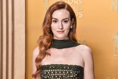 Elie Saab elbisesi ve Mikimoto mücevheri giyen Leighton Meester, 23 Şubat 2025 'te Los Angeles, Kaliforniya, ABD' deki Shrine Oditoryum ve Fuar Salonu 'nda düzenlenen 31..