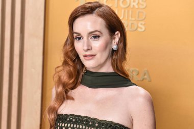 Elie Saab elbisesi ve Mikimoto mücevheri giyen Leighton Meester, 23 Şubat 2025 'te Los Angeles, Kaliforniya, ABD' deki Shrine Oditoryum ve Fuar Salonu 'nda düzenlenen 31..