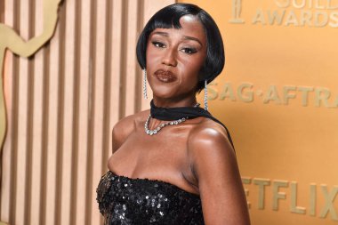 Nana Mensah, 23 Şubat 2025 'te ABD' nin Kaliforniya eyaletinin Los Angeles kentinde Shrine Konser Salonu ve Fuar Salonu 'nda düzenlenen 31..