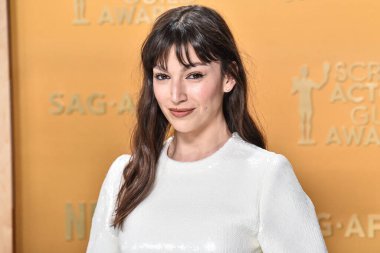 Ursula Corbero wearing a Loewe dress arrives at the 31st Annual Screen Actors Guild Awards held at the Shrine Auditorium and Expo Hall on February 23, 2025 in Los Angeles, California, United States. clipart