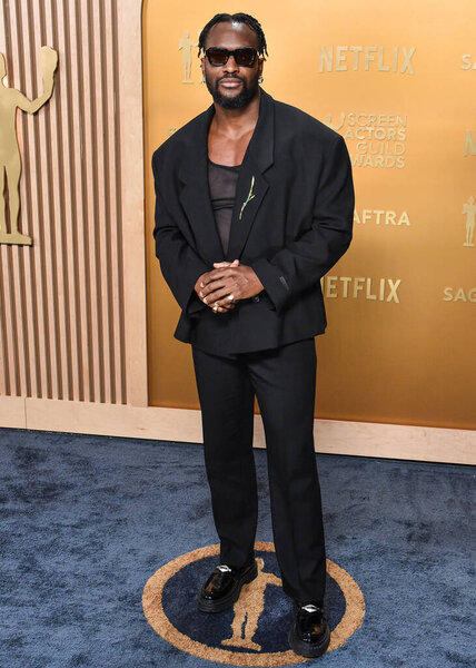 Kadiff Kirwan arrives at the 31st Annual Screen Actors Guild Awards held at the Shrine Auditorium and Expo Hall on February 23, 2025 in Los Angeles, California, United States.