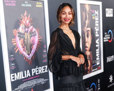 Zoe Saldana, 2 Mart 2025 Pazar günü 97. Yıllık Akademi Ödülleri 'nde Emilia Perez için En İyi Yardımcı Kadın Oyuncu dalında Oscar kazandı. LOS ANGELES, CALIFORNIA, ABD - 29 Ekim: Amerikalı aktris Zoe Saldana         