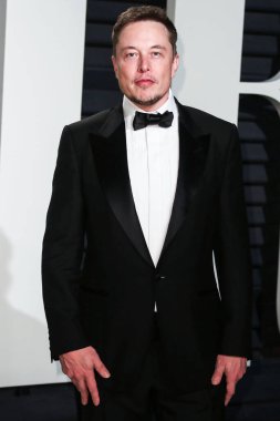 Elon Reeve Musk, 26 Şubat 2017 'de Wallis Annenberg Gösteri Sanatları Merkezi' nde düzenlenen 2017 Vanity Fair Oscar Party 'ye geldi..