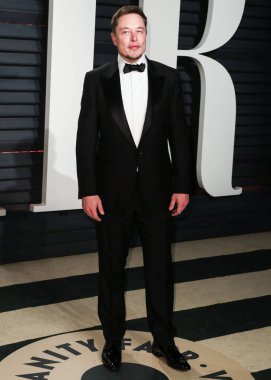 Elon Reeve Musk, 26 Şubat 2017 'de Wallis Annenberg Gösteri Sanatları Merkezi' nde düzenlenen 2017 Vanity Fair Oscar Party 'ye geldi..