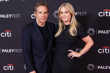 Ben Stiller ve eşi Christine Taylor 2025 PaleyFest LA 'e (42. Geleneksel William S. Paley Televizyon Festivali) geldiler - Apple TV +' s 'Severance' Sezon 2, 21 Mart 2025 'te Hollywood, Los Angeles, Kaliforniya' da Dolby Tiyatrosu 'nda gerçekleştirildi.