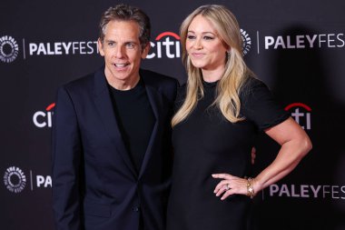 Ben Stiller ve eşi Christine Taylor 2025 PaleyFest LA 'e (42. Geleneksel William S. Paley Televizyon Festivali) geldiler - Apple TV +' s 'Severance' Sezon 2, 21 Mart 2025 'te Hollywood, Los Angeles, Kaliforniya' da Dolby Tiyatrosu 'nda gerçekleştirildi.
