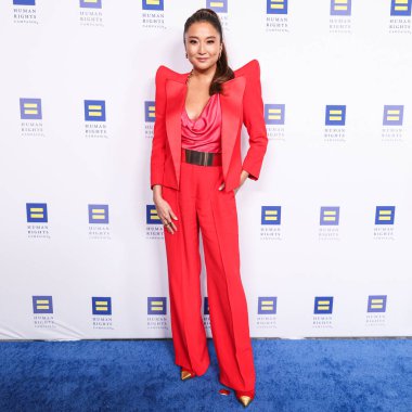 Kore asıllı Amerikalı aktris, şarkıcı ve dansçı Ashley Park, 22 Mart 2025 'te Fairmont Century Plaza' da düzenlenen İnsan Hakları Kampanyası 2025 Los Angeles Yemeği 'ne ulaştı.. 