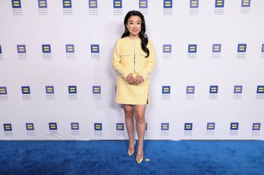 Amerikalı aktris ve komedyen Sherry Cola, 22 Mart 2025 'te Fairmont Century Plaza' da düzenlenen 2025 Los Angeles İnsan Hakları Kampanyası 'na geldi..