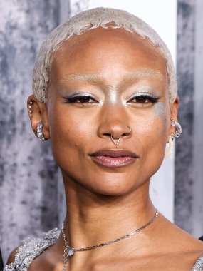 Amerikalı aktris ve sanatçı Tati Gabrielle, HBO 'nun orijinal dizisinin Los Angeles Premiere of HBO' nun 'The Last Of Us' sezonunun ikinci sezonuna 24 Mart 2025 'te Hollywood, Los Angeles, Kaliforniya, ABD' de IMAX Çin Tiyatrosu 'nda katıldı..