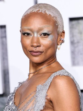 Amerikalı aktris ve sanatçı Tati Gabrielle, HBO 'nun orijinal dizisinin Los Angeles Premiere of HBO' nun 'The Last Of Us' sezonunun ikinci sezonuna 24 Mart 2025 'te Hollywood, Los Angeles, Kaliforniya, ABD' de IMAX Çin Tiyatrosu 'nda katıldı..