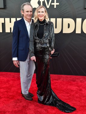 Bo Welch ve eşi Catherine O 'Hara, 24 Mart 2025' te Los Angeles, Kaliforniya, ABD 'de bulunan Akademi Sinema Müzesi' nde düzenlenen Apple TV 'nin dünya prömiyeri +' The Stüdyo '1..