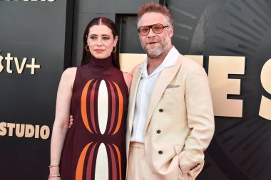 Lauren Miller ve kocası Seth Rogen, 24 Mart 2025 'te Los Angeles, Kaliforniya, ABD' de bulunan Academy Museum of Motion Pictures 'ta düzenlenen Apple TV +' The Series '1.. 
