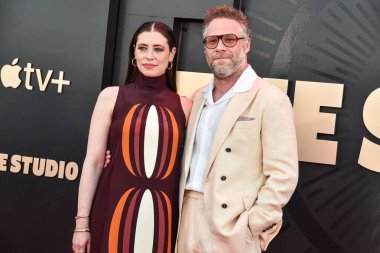 Lauren Miller ve kocası Seth Rogen, 24 Mart 2025 'te Los Angeles, Kaliforniya, ABD' de bulunan Academy Museum of Motion Pictures 'ta düzenlenen Apple TV +' The Series '1.. 