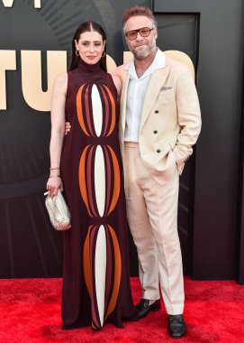 Lauren Miller ve kocası Seth Rogen, 24 Mart 2025 'te Los Angeles, Kaliforniya, ABD' de bulunan Academy Museum of Motion Pictures 'ta düzenlenen Apple TV +' The Series '1..