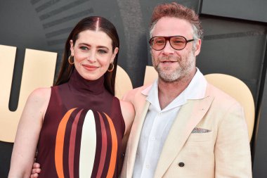 Lauren Miller ve kocası Seth Rogen, 24 Mart 2025 'te Los Angeles, Kaliforniya, ABD' de bulunan Academy Museum of Motion Pictures 'ta düzenlenen Apple TV +' The Series '1..