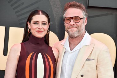 Lauren Miller ve kocası Seth Rogen, 24 Mart 2025 'te Los Angeles, Kaliforniya, ABD' de bulunan Academy Museum of Motion Pictures 'ta düzenlenen Apple TV +' The Series '1..