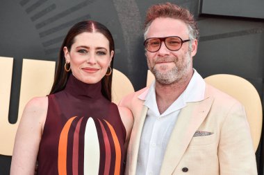 Lauren Miller ve kocası Seth Rogen, 24 Mart 2025 'te Los Angeles, Kaliforniya, ABD' de bulunan Academy Museum of Motion Pictures 'ta düzenlenen Apple TV +' The Series '1..