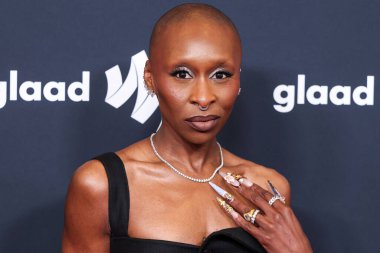 Dior 'u giyen İngiliz aktris ve şarkıcı Cynthia Erivo, 27 Mart 2025' te Beverly Hills, Los Angeles, Kaliforniya, ABD 'deki The Beverly Hilton Hotel' de düzenlenen 36..         