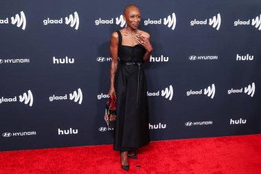 Dior 'u giyen İngiliz aktris ve şarkıcı Cynthia Erivo, 27 Mart 2025' te Beverly Hills, Los Angeles, Kaliforniya, ABD 'deki The Beverly Hilton Hotel' de düzenlenen 36..         