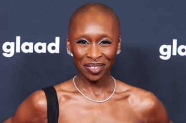 Dior 'u giyen İngiliz aktris ve şarkıcı Cynthia Erivo, 27 Mart 2025' te Beverly Hills, Los Angeles, Kaliforniya, ABD 'deki The Beverly Hilton Hotel' de düzenlenen 36..         