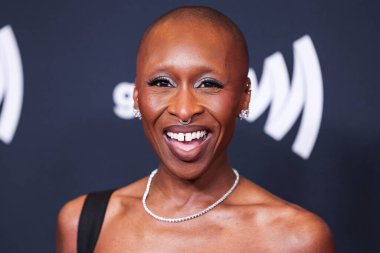 Dior 'u giyen İngiliz aktris ve şarkıcı Cynthia Erivo, 27 Mart 2025' te Beverly Hills, Los Angeles, Kaliforniya, ABD 'deki The Beverly Hilton Hotel' de düzenlenen 36..         
