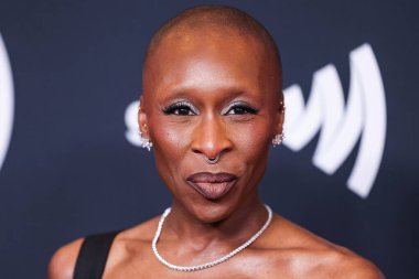 Dior 'u giyen İngiliz aktris ve şarkıcı Cynthia Erivo, 27 Mart 2025' te Beverly Hills, Los Angeles, Kaliforniya, ABD 'deki The Beverly Hilton Hotel' de düzenlenen 36..         