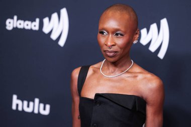 Dior 'u giyen İngiliz aktris ve şarkıcı Cynthia Erivo, 27 Mart 2025' te Beverly Hills, Los Angeles, Kaliforniya, ABD 'deki The Beverly Hilton Hotel' de düzenlenen 36..         