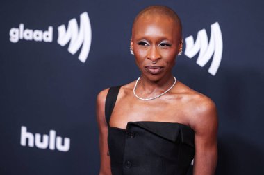 Dior 'u giyen İngiliz aktris ve şarkıcı Cynthia Erivo, 27 Mart 2025' te Beverly Hills, Los Angeles, Kaliforniya, ABD 'deki The Beverly Hilton Hotel' de düzenlenen 36..         