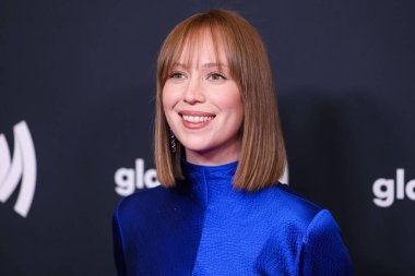 Amerikalı aktris ve komedyen Hannah Einbinder, 27 Mart 2025 'te Beverly Hills, Los Angeles, Kaliforniya, ABD' deki The Beverly Hilton Hotel 'de düzenlenen 36..           