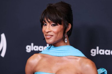 Amerikalı aktris ve şarkıcı Michaela Jae Rodriguez (Mj Rodriguez), 27 Mart 2025 'te Beverly Hilton Hotel' de düzenlenen 36. Yıllık GLAAD Medya Ödülleri 'ne geldi..