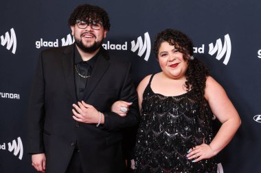Rico Rodriguez ve kız kardeşi Raini Rodriguez, 27 Mart 2025 'te Beverly Hilton Hotel' de düzenlenen 36. GLAAD Medya Ödülleri 'ne geldiler..
