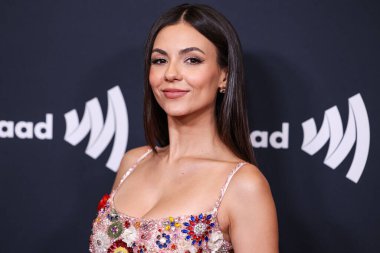 Amerikalı aktris ve şarkıcı Victoria Justice, 27 Mart 2025 'te Beverly Hilton Hotel' de düzenlenen 36. Geleneksel GLAAD Medya Ödülleri 'ne geldi..          