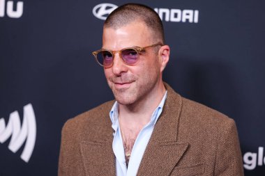 Amerikalı aktör ve sahne sanatçısı Zachary Quinto, 27 Mart 2025 'te Beverly Hills, Los Angeles, Kaliforniya, ABD' de düzenlenen 36. Yıllık GLAAD Medya Ödülleri 'ne ulaştı..