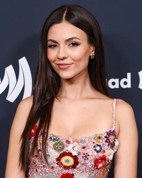 Amerikalı aktris ve şarkıcı Victoria Justice, 27 Mart 2025 'te Beverly Hilton Hotel' de düzenlenen 36. Geleneksel GLAAD Medya Ödülleri 'ne geldi..          
