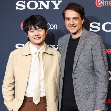 Amerikalı aktörler Ben Wang ve Ralph Macchio 'Karate Kid: Legends' filmini CinemaCon 2025 'te tanıtıyorlar - Sony Pictures Entertainment Sunum ve Açılış Gecesi Caesars Palace - CinemaCon' daki The Colosseum 'da düzenlendi 