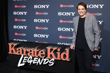 Amerikalı aktör Ralph Macchio, 'Karate Kid: Legends' filmini CinemaCon 2025 'te tanıtıyor - Sony Pictures Entertainment Sunum ve Açılış Gecesi Caesars Palace' daki The Colosseum 'da yapıldı - CinemaCon, Sinema Unit' in resmi kongresidir.