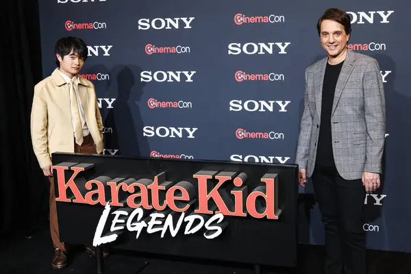 Amerikalı aktörler Ben Wang ve Ralph Macchio 'Karate Kid: Legends' filmini CinemaCon 2025 'te tanıtıyorlar - Sony Pictures Entertainment Sunum ve Açılış Gecesi Caesars Palace - CinemaCon' daki The Colosseum 'da düzenlendi 