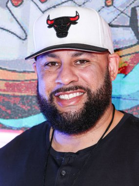 Amerikalı eski profesyonel futbolcu Hank Baskett, 1 Nisan 2025 tarihinde Las Vegas, Nevada, Las Vegas 'ta HyperX Arena Las Vegas' ta düzenlenen Briarcliff Entertainment 'in' Sneaks 'Showdown' una katıldı.. 