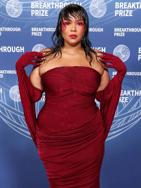 Robert Wun 'u giyen Lizzo, 5 Nisan 2025' te Santa Monica, Los Angeles, Kaliforniya, ABD 'de düzenlenen Barker Hangarı' nda düzenlenen 11.. 